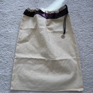 Tory Burch Drawstring Linen Dust Bag